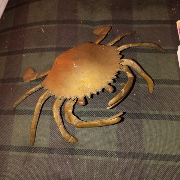 Decorative Metal Crab Figurine